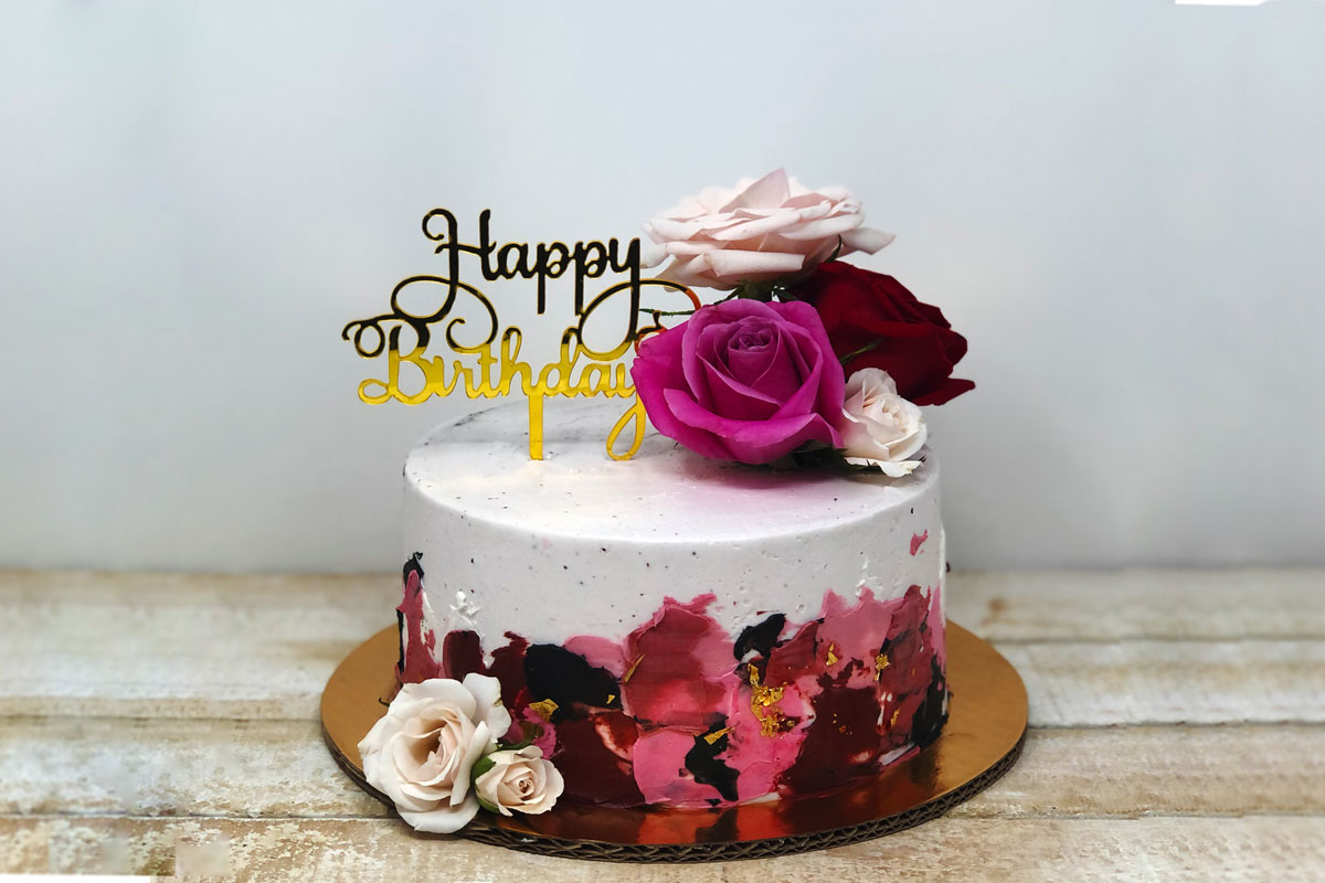 Gâteaux avec fleurs